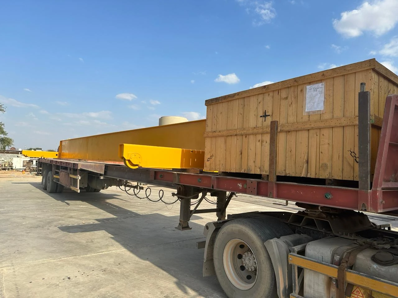 جسر رافعة علوية — التجهيز للنقل